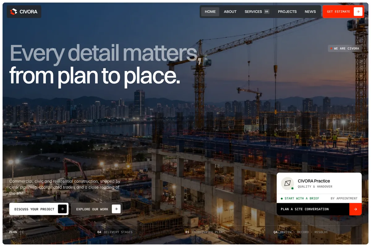 CIVORA website home page