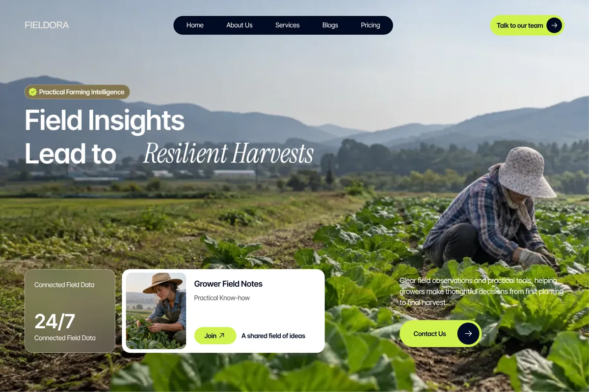 FIELDORA website home page
