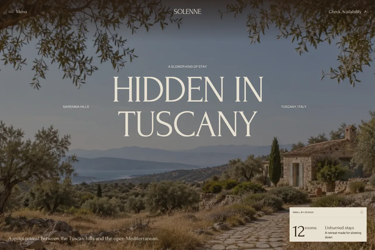 SOLENNE website home page